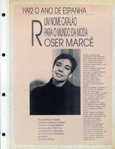 Roser Marcé Diseñadora de moda Trayectoria